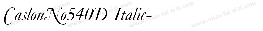 CaslonNo540D Italic字体转换